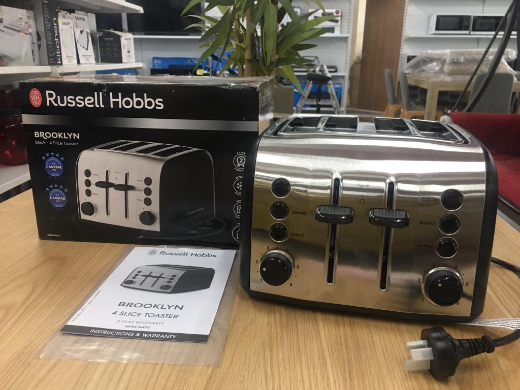 Russell Hobbs Brooklyn Black 4 Slice Toaster, TV & Home Appliances