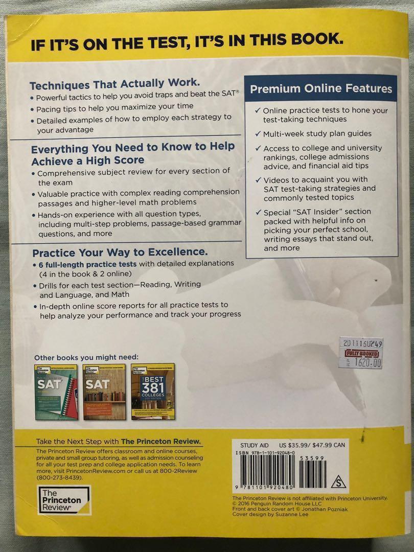 SAT Test Study Guide Subject Test Books (Category: Textbooks) located in Quezon City. Submitted by ddaenggtan (Listing ID 1172494456, Image 2). Description: SAT Test Study Guide / Subject Test Reviewers 📚 2017 The Princeton Review SAT Premium - 600 📚 Barron’s SAT Subject Test Math Level 1 - 200 📚 CollegeBoard Study Guide for SAT Subject Test - 200.
