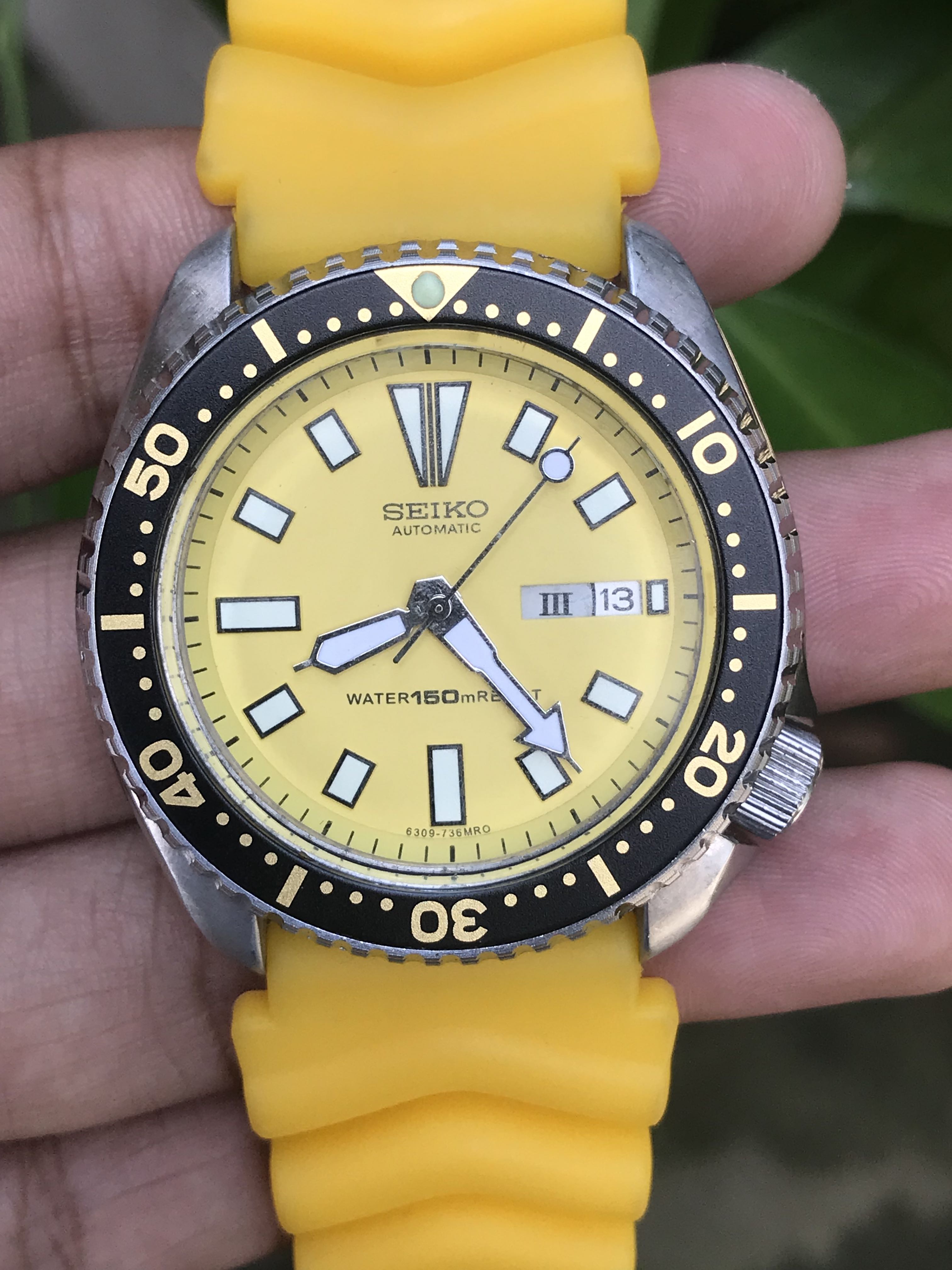 Seiko diver yellow clearance dial