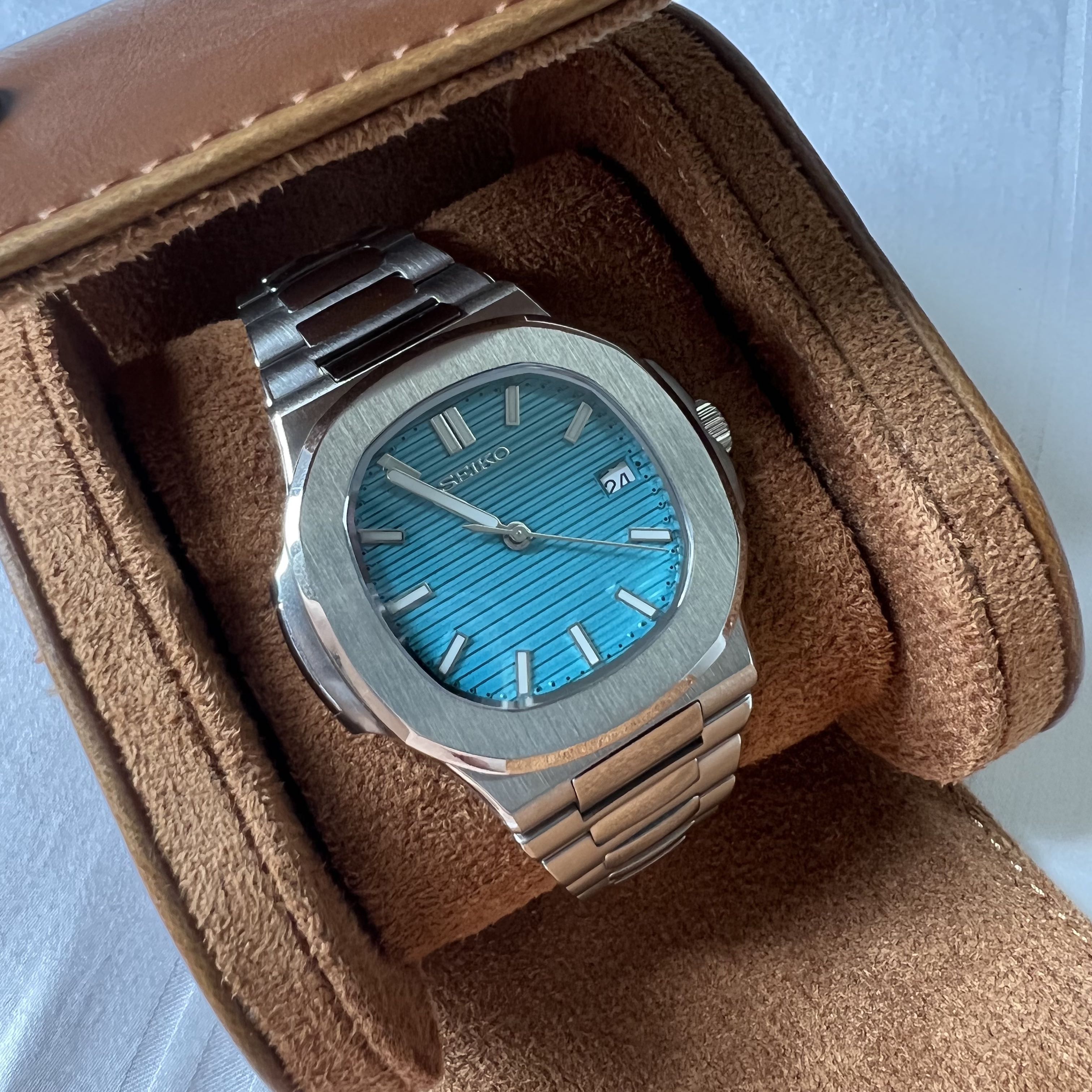 Seiko Mod in Tiffany Blue, Luxury, Watches on Carousell