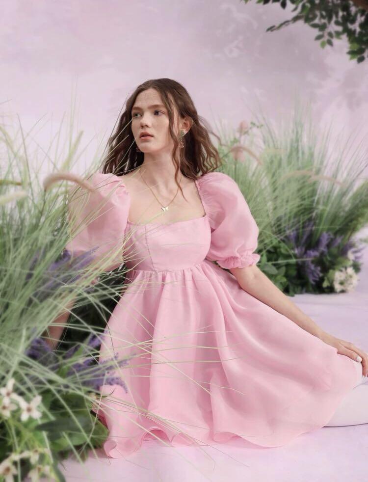 Pink dress shein sale