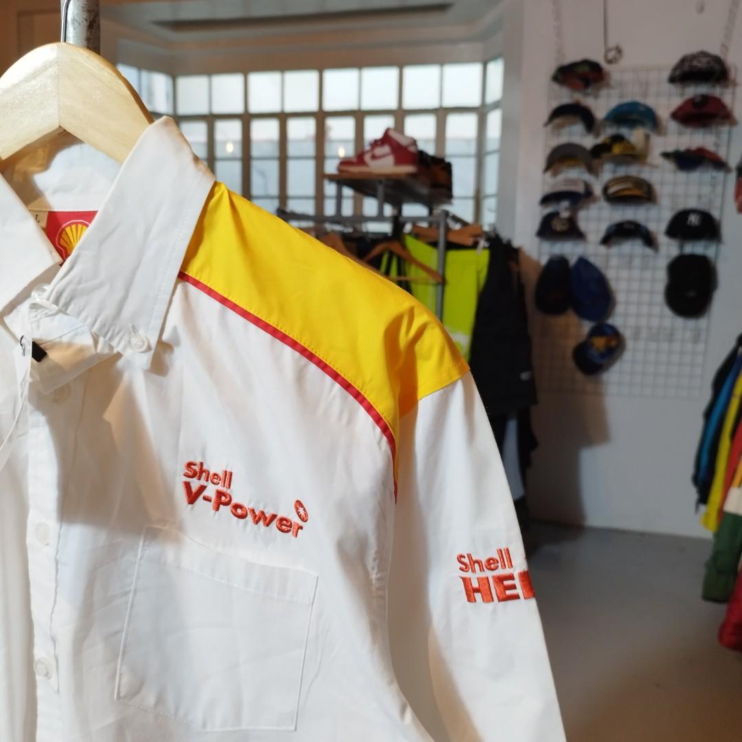 Shell Work Clothes Shell work wear button down, Men's Fashion, Tops & Sets, Tshirts & Polo ...