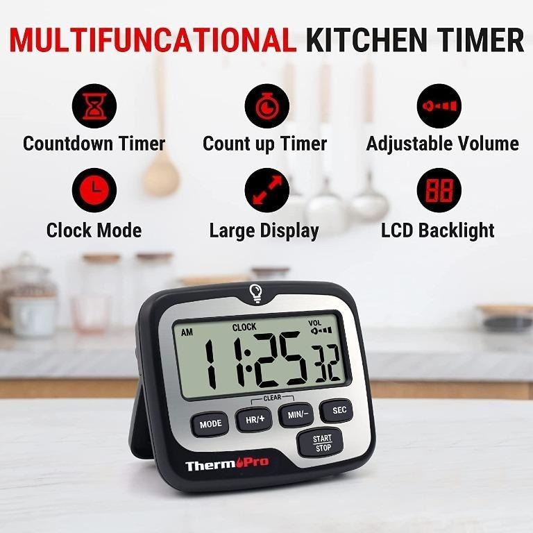 ThermoPro TM02 Dual Digital Kitchen Timer Setup Video 