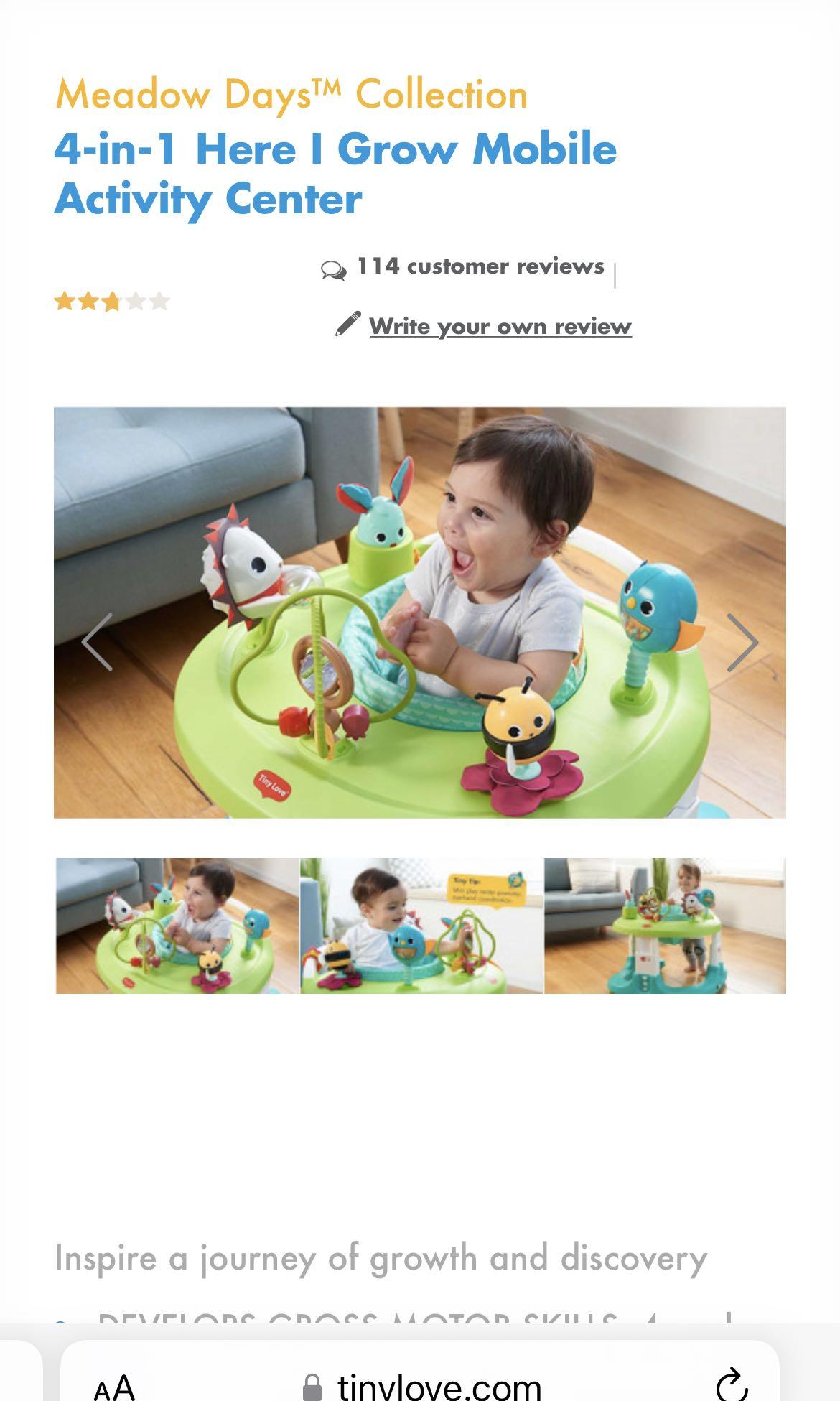 Tiny Love 4in1 Here I Grow Mobile Activity Center, Babies & Kids