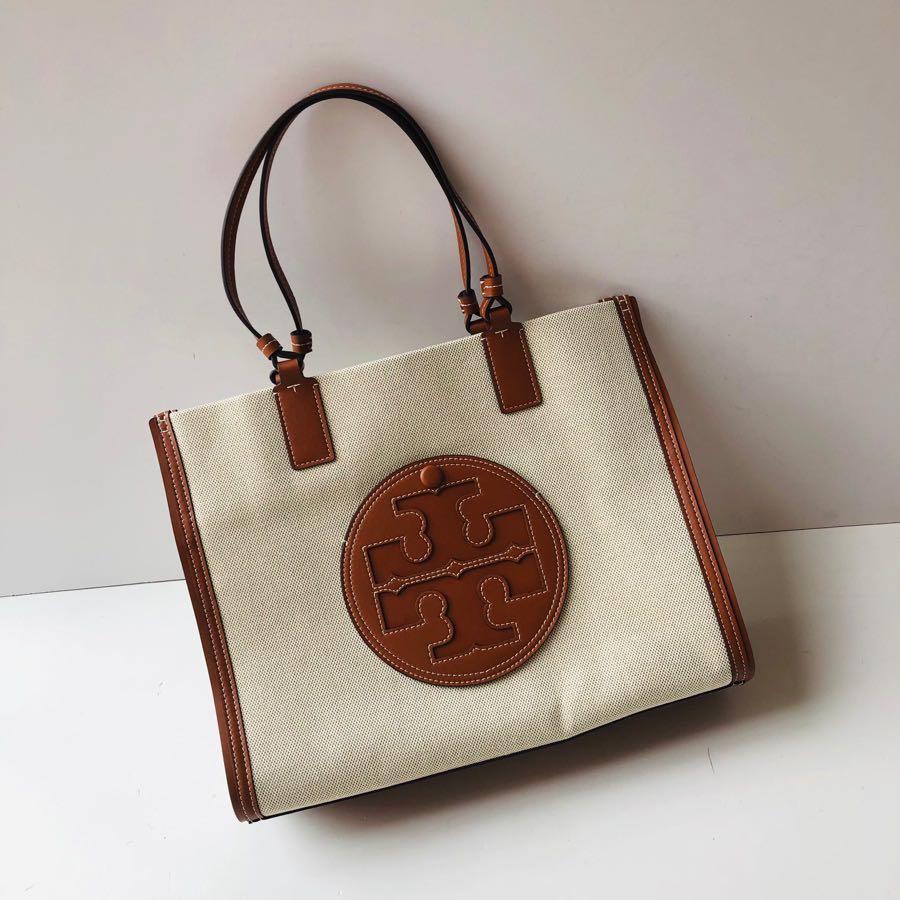 🆕Tory Burch Ella Canvas Tote, Women's Fashion, Bags & Wallets, Tote Bags  on Carousell