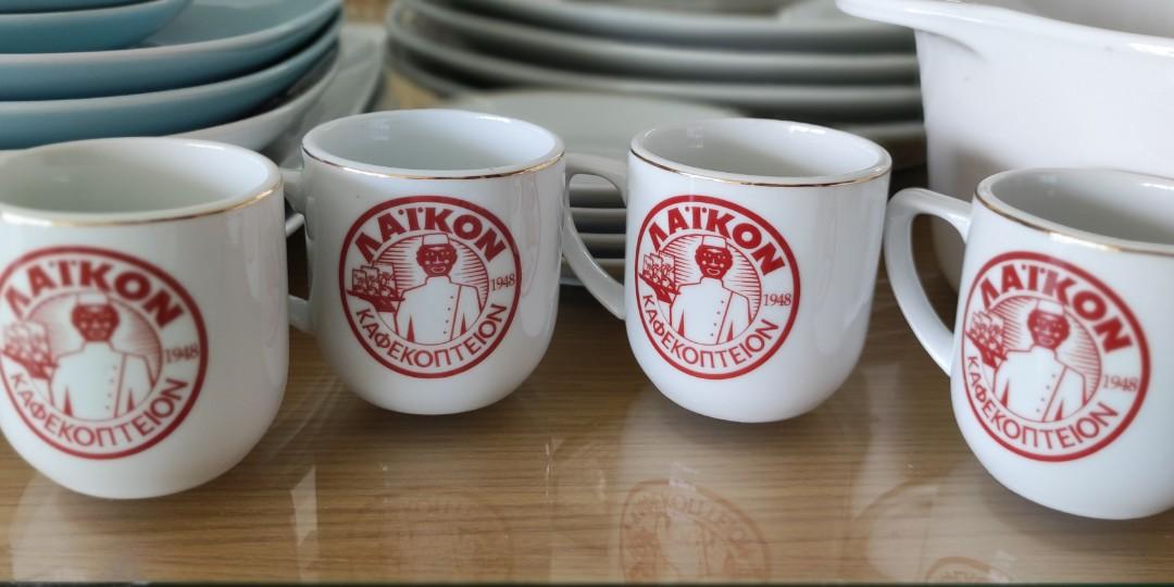 Traditional Cyprus Coffee Cups with Saucer, Furniture & Home Living