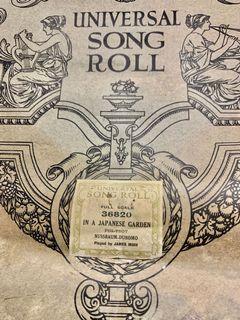 VERY RARE ANTIQUE MUSIC ROLL | VINTAGE PIANO ROLL  |  VINTAGE PLAYER PIANO ROLL |VINTAGE  PIANOLA