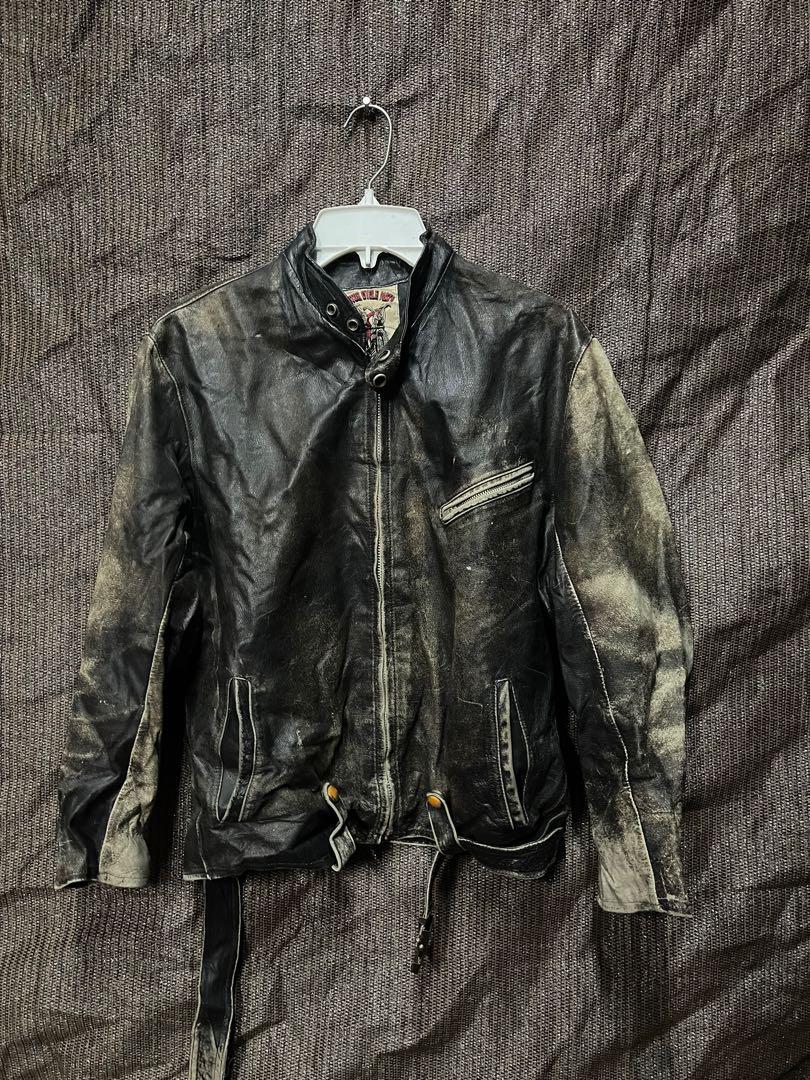 Japanese leather motorcycle jacket cheap