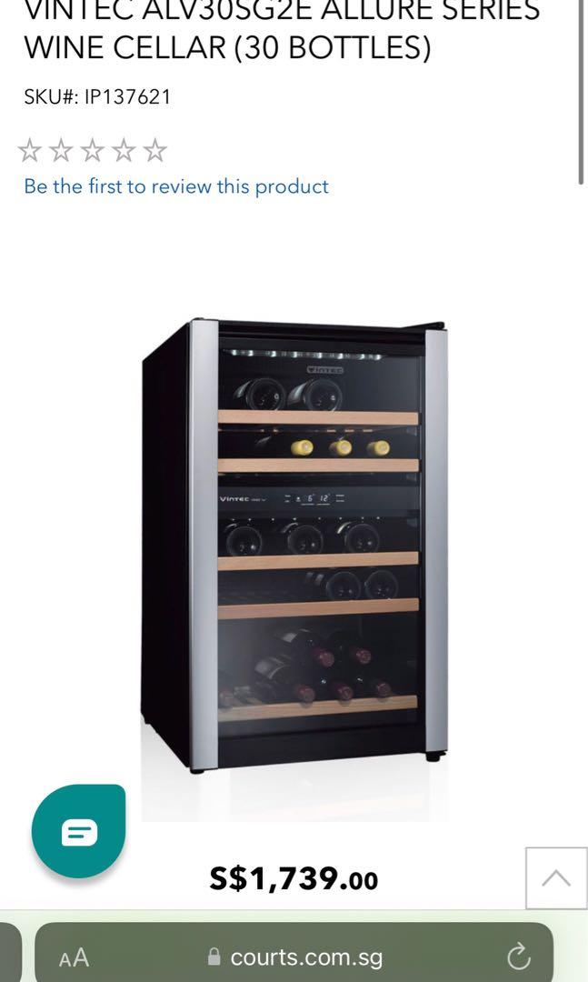 Vintec Dual Zone Wine Fridge, TV & Home Appliances, Kitchen Appliances