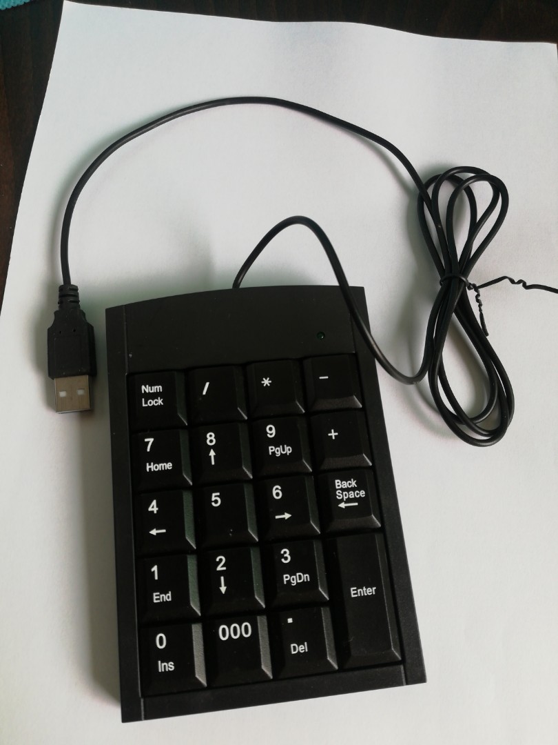 Wired Mini USB Numeric keypad Number Keyboard for Laptop, Computers & Tech, Parts & Accessories