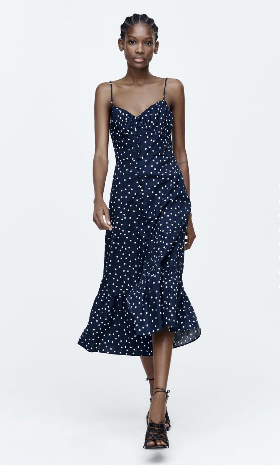 Zara polka hotsell dot cami dress