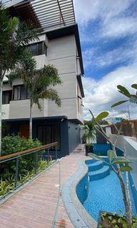 10% DP PROMO: 3 - Car Garage Townhouse Corner Unit in SAN JUAN CITY, 4 Bedrooms, Roofdeck, Common Pool and Gym, 24/7 Security