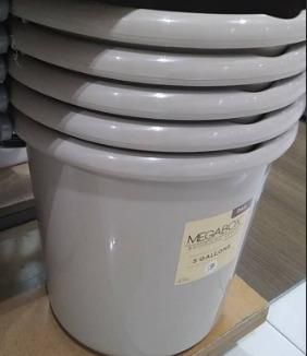 4 & 5 GAL MEGABOX PAIL WITH DIPPER (Category: Bathtub & Bath Accessories) located in Quezon City. Submitted by uno_store (Listing ID 1172701810, Image 3). Description: 4 GAL / 5 GAL PAIL & DIPPER - MEGABOX 4 GAL - P 365 5 GAL - P 465 PM for details and deliveries +639669963543.