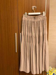 粉色皺摺裙 Shimadoya購入