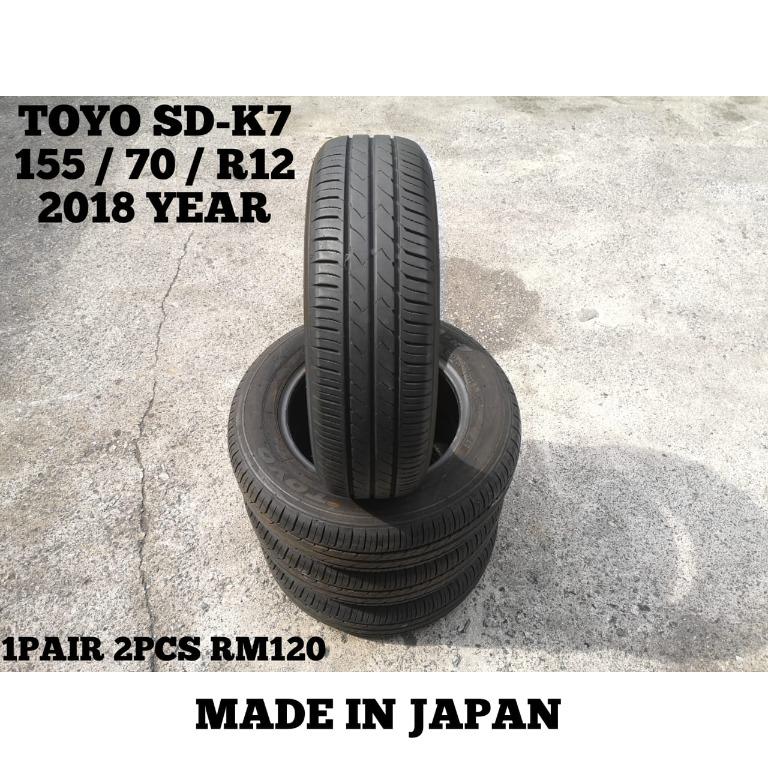 未使用　トーヨータイヤ　SD-K7　155/70R12　タイヤ　4本セット トーヨータイヤ SD-K7 155/70R12 タイヤ 4本セット
