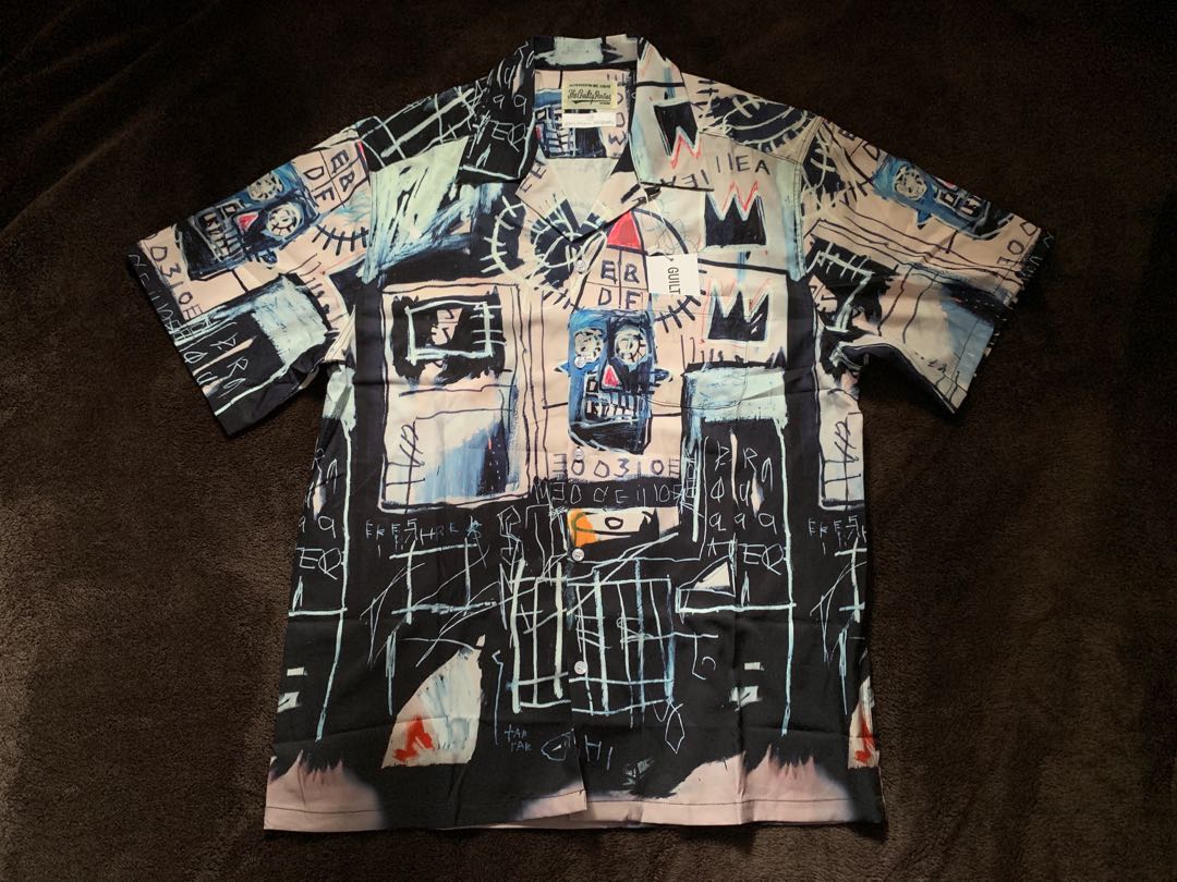 全新Wacko Maria x Jean Michel Basquiat Hawaiian Shirt Type 2