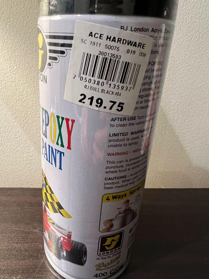 Acrylic Epoxy Spray Paint Dull / Matte Black, Furniture & Home Living