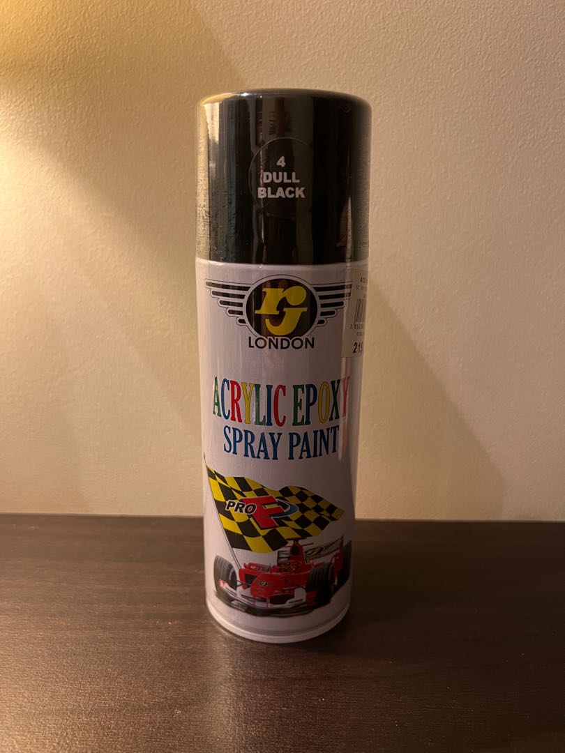 Acrylic Epoxy Spray Paint Dull / Matte Black, Furniture & Home Living