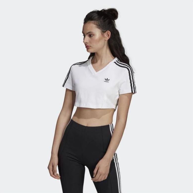 Adidas White Crop Top Women s Fashion Tops Other Tops on Carousell