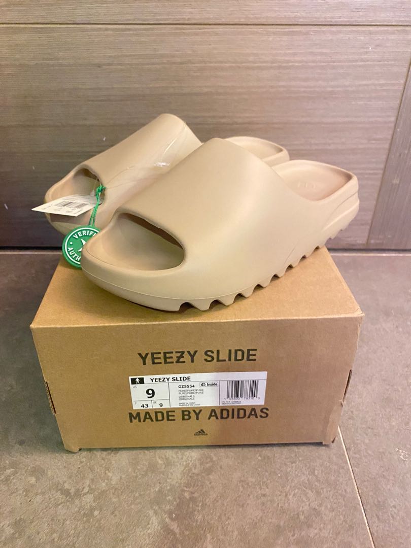 Adidas Yeezy Slide ”Pure“ GZ5554 - US 9, 名牌, 鞋及波鞋- Carousell