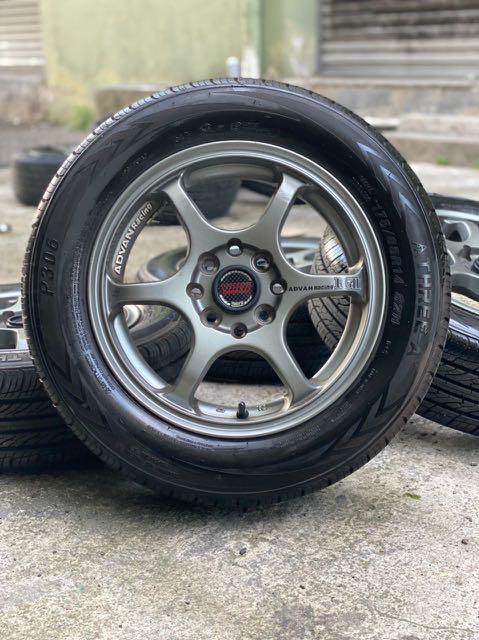 Advan Racing 14 inch sport rim Bezza tyre 85%, Auto Accessories on ...
