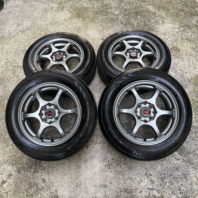 Advan Racing 14 inch sport rim Bezza tyre 85%, Auto Accessories on ...