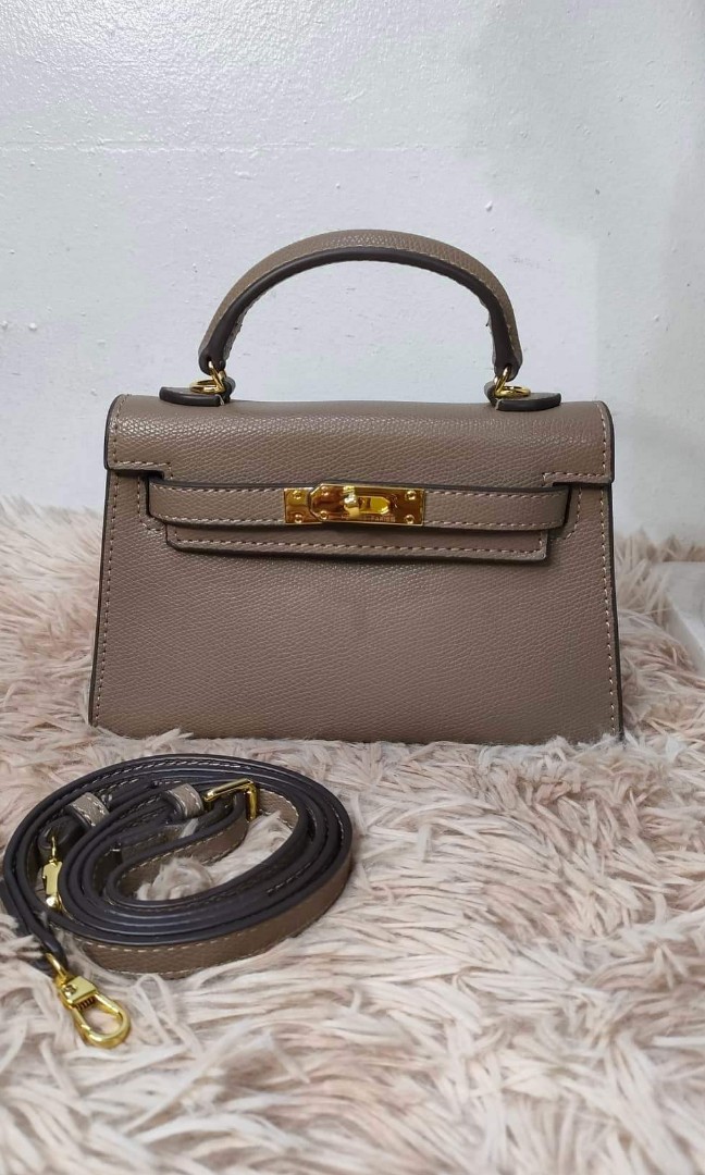 Hermes Mini Kelly II Etoupe PHW #B, Women's Fashion, Bags & Wallets,  Cross-body Bags on Carousell