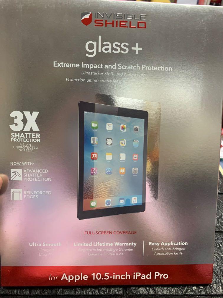 Apple 10.5 inch Ipad Pro Invisible Shield Glass+ (Category: Cases & Sleeves) located in Pasay City. Submitted by ayinong168 (Listing ID 1172704852, Image 2). Description: Item is in excellent condition mint sealed many stocks available pm for orders.