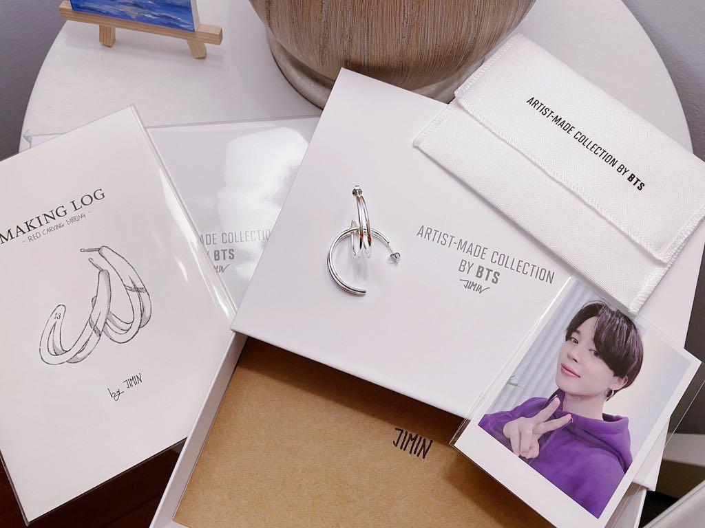 BTS JIMIN RED CARVING EARRING ジミン ピアスピアス - ピアス