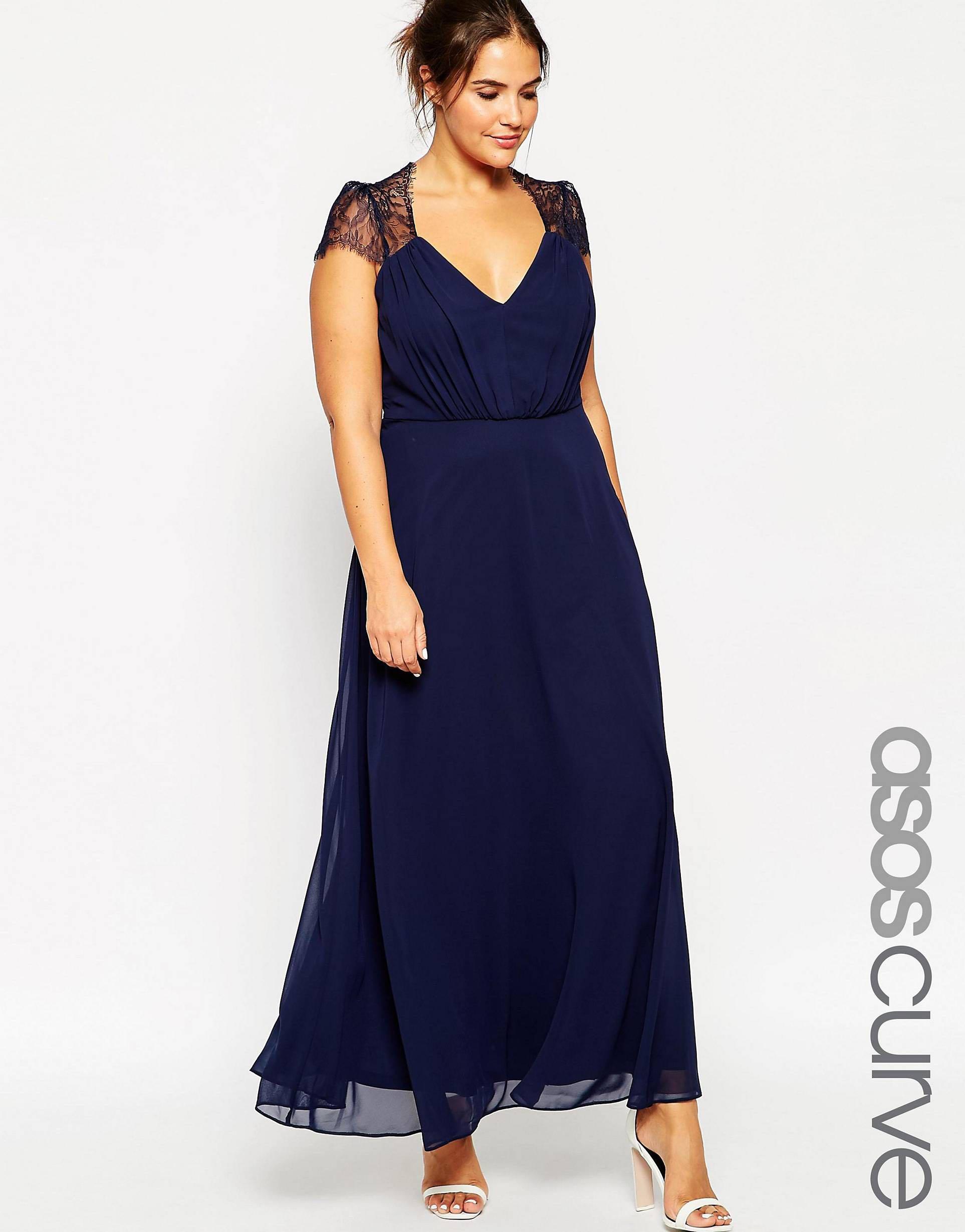 Asos plus size navy dress clearance