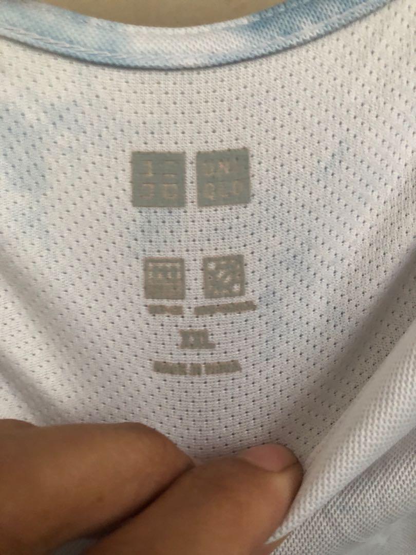 Authentic Uniqlo Dry Ex polo XXL (Category: Blouses) located in Lipa City. Submitted by bherniz17 (Listing ID 1172624475, Image 2). Description: tie dye design dry ex XXL SIZE authentic Uniqlo bust size 44 length 24 flaws: signs of use. last pic for lipa pickup or shipping can make shopee checkout.
