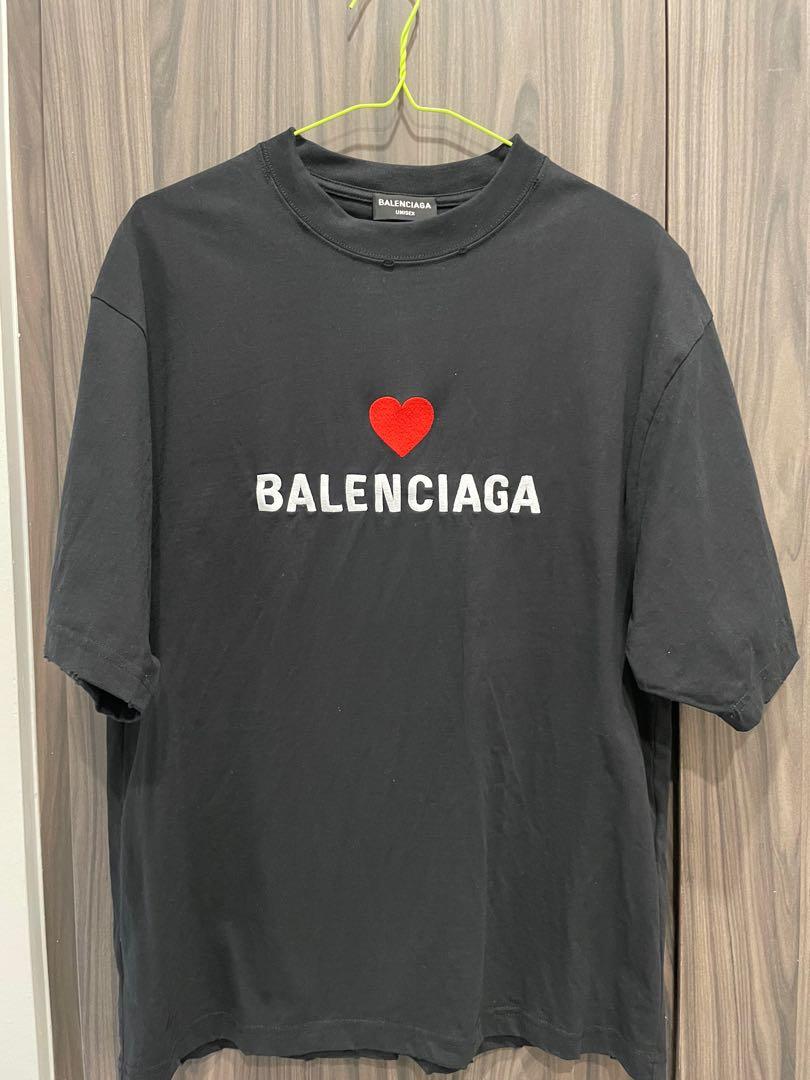 Balenciaga embroidery logo oversized t shirt, Men's Fashion, Tops ...
