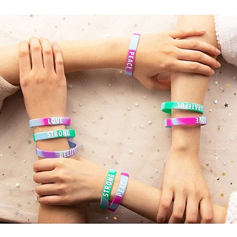 36 Pack Inspirational Rubber Bracelets, Motivational, 49% OFF