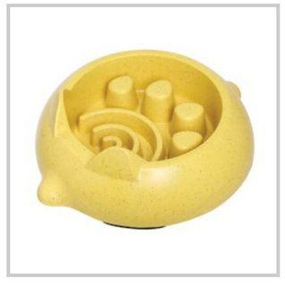 BAMBOO SLOW FEEDER - (YELLOW) (350ml)
