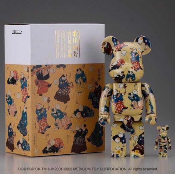 BEARBRICK 歌川国芳流行猫の曲鞠100％ ＆ 400％ be@rbrick, 興趣及遊戲 
