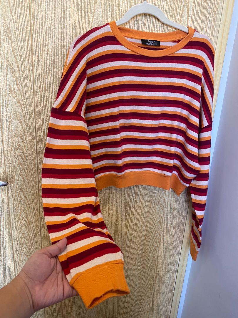 Bershka striped sweater new arrivals