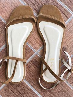Brown Flats Sandals Size 9