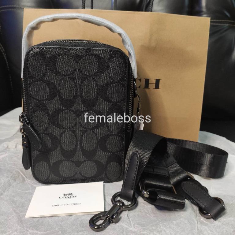 C3146 Coach Top Handle Crossbody In Signature Canvas, Men's Fashion