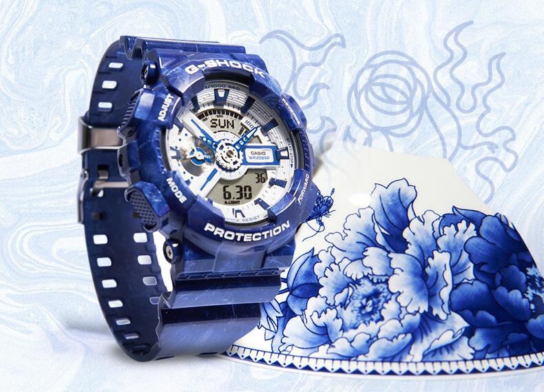G shock cheap white and blue