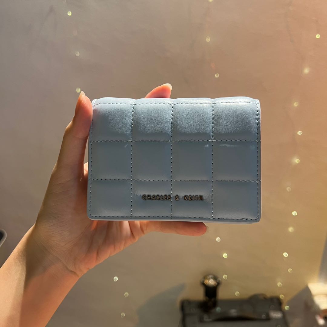 Charles and keith on sale quilted mini wallet