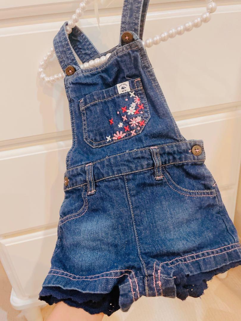 UK Debenhams Mantaray Baby Girl Denim Jumpsuit 12 18months