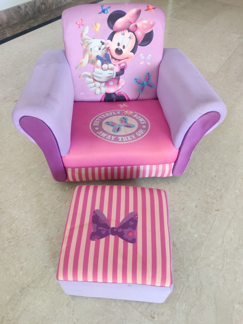 Minnie mouse 2025 chair with ottoman