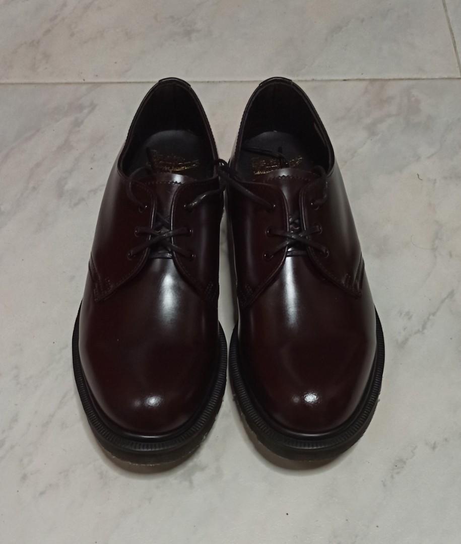 Dr. Martens Classic 1461 Merlot Boanil Brush shoes. Made in England. Men s Fashion Footwear Dress Shoes on Carousell