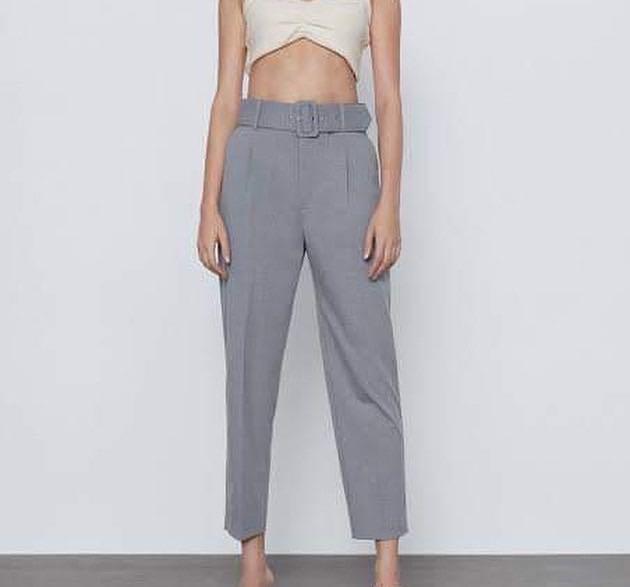 Excellent condition Zara grey trousers no belt - xs waist 24 P1,200, Women's  Fashion, Bottoms, Other Bottoms on Carousell