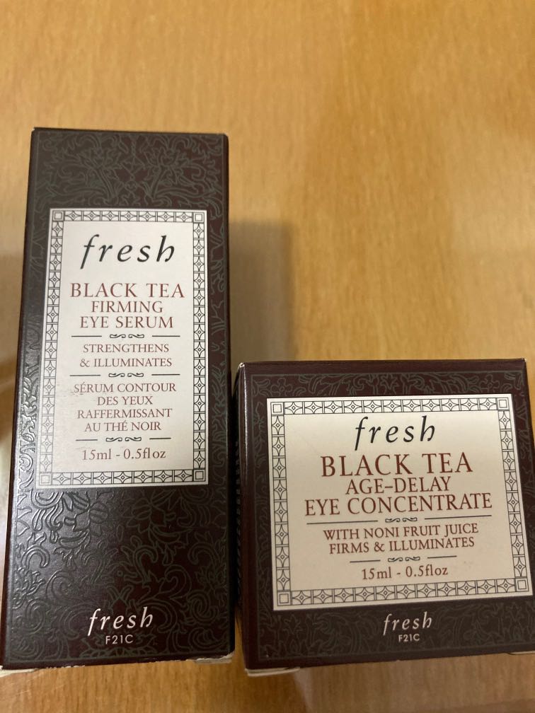 Fresh Black Tea eye set, 美容＆化妝品, 健康及美容 皮膚護理, 面部 面部護理 Carousell