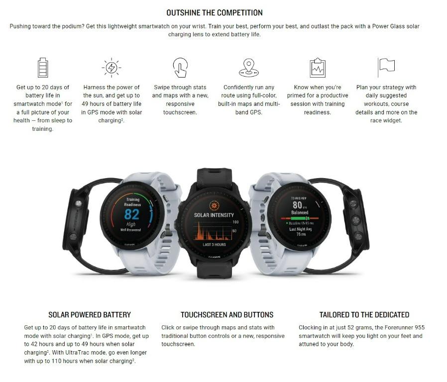 Garmin watch outlet competition