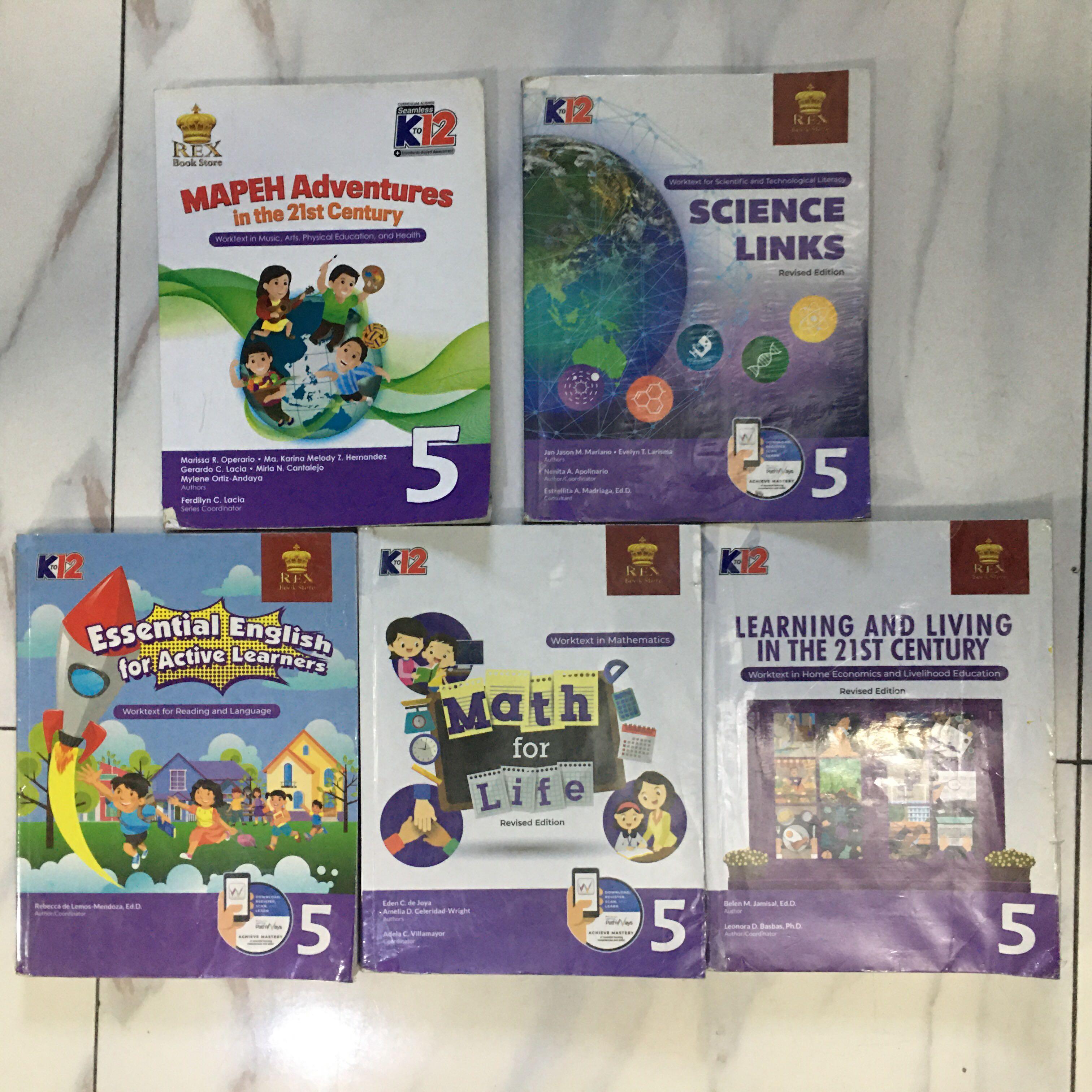 Grade 5 Rex textbooks (Math for life, learning and living in the 21st