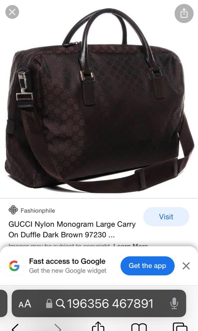 Gucci black travel bag sale