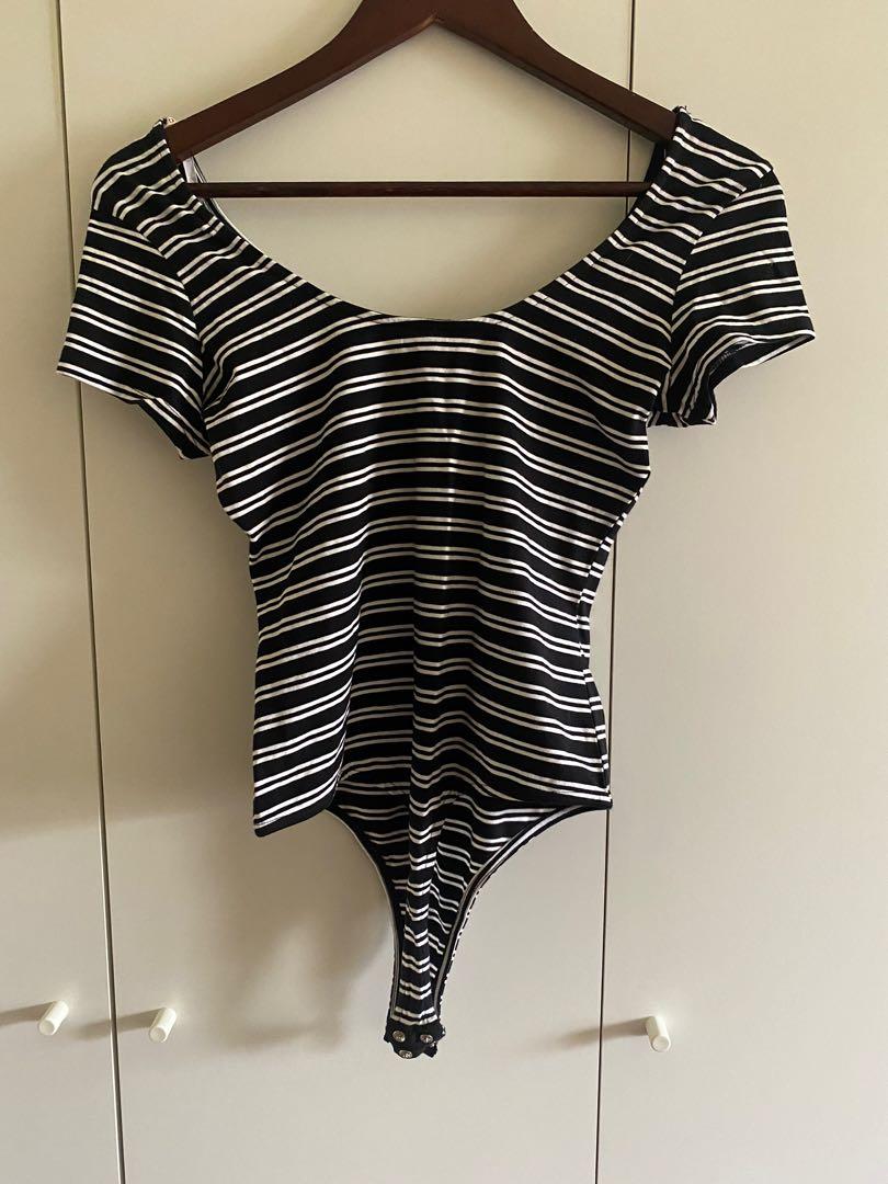 Guess bodysuit striped clearance
