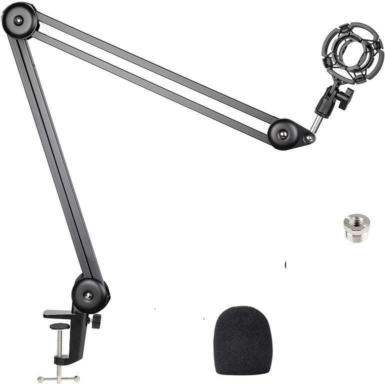 HAUEA 18.9 Inch Large Microphone Arm Mount, Adjustable Suspension Arm